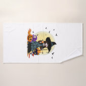 かわいいハロウィーンの魔女 バスタオル (バスタオル)