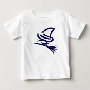かわいいハロウィーンの魔女 ベビーTシャツ