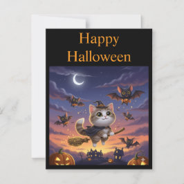かわいいハロウィーンの魔女 ポストカード