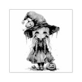 かわいいハロウィーンの魔女 ラバースタンプ (インプリント)
