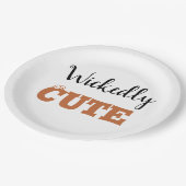 かわいいハロウィーンの魔女 | 愛し不気味い ペーパープレート (アングル)