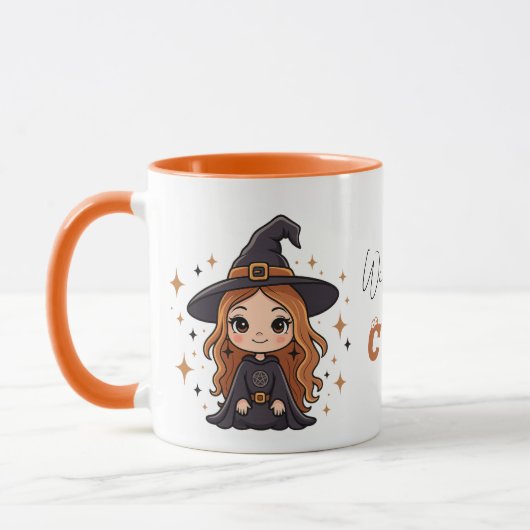 かわいいハロウィーンの魔女 | 愛し不気味い マグカップ (左)