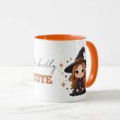 かわいいハロウィーンの魔女 | 愛し不気味い マグカップ (正面右)