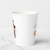 かわいいハロウィーンの魔女 | 愛し不気味い 紙コップ (右)