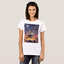 かわいいハロウィーンの魔女 Tシャツ