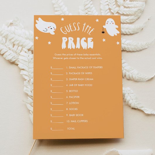 かわいいハロウィーンは価格ベビーシャワーゲームを推測 招待状