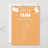 かわいいハロウィーンは価格ベビーシャワーゲームを推測 招待状 (正面)