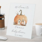 かわいいハロウィーンをテーマにした赤ちゃんシャワーへようこそ 台座サイン (インサイチュ)