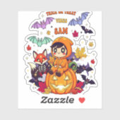 かわいいハロウィーンをトリックまたは治療 シール (シート)