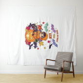 かわいいハロウィーンをトリックまたは治療 タペストリー (インサイチュ(横))