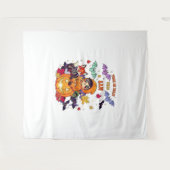 かわいいハロウィーンをトリックまたは治療 タペストリー (正面(横))