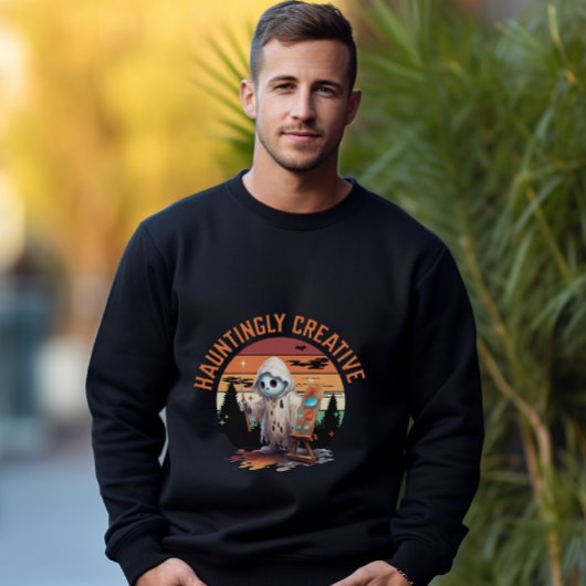 かわいいハロウィーンアーティストペインタパレットクリエイティブ スウェットシャツ