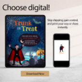 かわいいハロウィーンイベントトランクまたは子供へ治療 招待状