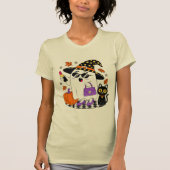 かわいいハロウィーンウィッチ幽霊女子Tシャツ Tシャツ (正面)