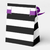 かわいいハロウィーンウィッチ黒ストライプのパーティー名 フェイバーボックス (裏面サイド)