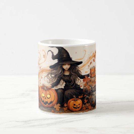 かわいいハロウィーンウィッチ50マグカップ コーヒーマグカップ (中央)