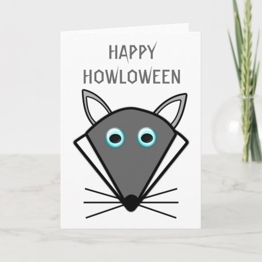 かわいいハロウィーンウルフカスタムカード カード (正面)