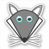 かわいいハロウィーンウルフ シール (正面)