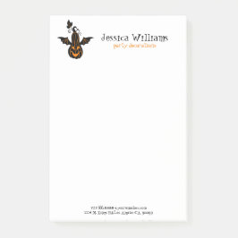 かわいいハロウィーンカボチャとこうもり翼 ポストイット