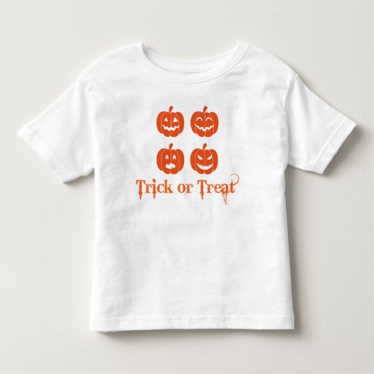 かわいいハロウィーンカボチャのシャツ トドラーTシャツ (正面)