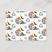 かわいいハロウィーンカボチャ小さなブーブブックベビー エンクロージャーカード (裏面)