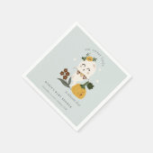 かわいいハロウィーンカボチャ小さなブーブベビーシャワー スタンダードカクテルナプキン (角)