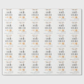 かわいいハロウィーンカボチャ小さなブーブベビーシャワー ラッピングペーパー (フラット)