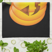 かわいいハロウィーンカボチャ漫画イラストレーション キッチンタオル (折り畳み)