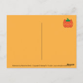 かわいいハロウィーンカボチャ猫 ポストカード (裏面)