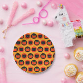 かわいいハロウィーンカボチャ ペーパープレート (パーティー)