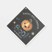 かわいいハロウィーンカボチャbooスクリプトパーティー スタンダードランチョンナプキン (角)