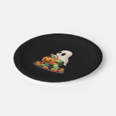 かわいいハロウィーンカメ幽霊とキャンディ(2) ペーパープレート (アングル)