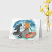 かわいいハロウィーンカード カード (黄色い花)