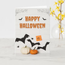 かわいいハロウィーンカード 幽霊、カボチャ