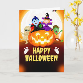 かわいいハロウィーンカード 幽霊、カボチャ カード