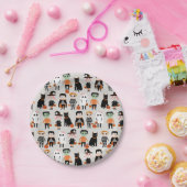 かわいいハロウィーンキッズイラストレーション ペーパープレート (パーティー)