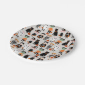 かわいいハロウィーンキッズイラストレーション ペーパープレート (アングル)