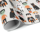 かわいいハロウィーンキッズイラストレーション ラッピングペーパー (ロールコーナー)