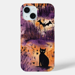 かわいいハロウィーンキャットウィッチオンパンプキン秋シーズン iPhone 15ケース