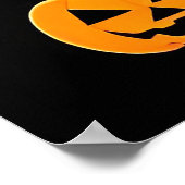 かわいいハロウィーンキャットキャラクターとカボチャ ポスター (角)