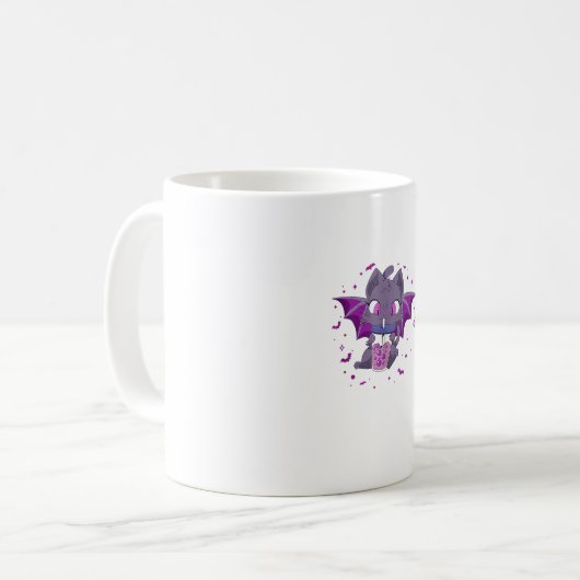 かわいいハロウィーンキャットボバキュートアニメガールズティーンH コーヒーマグカップ (正面左)
