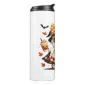 かわいいハロウィーンキャット – かわいい魔女子猫とカボチャ タンブラー (回転左)