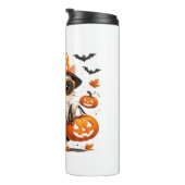 かわいいハロウィーンキャット – かわいい魔女子猫とカボチャ タンブラー (回転右)