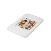 かわいいハロウィーンキャット – かわいい魔女子猫とカボチャ バスマット (アングル)