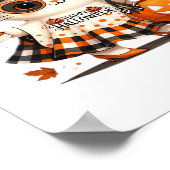 かわいいハロウィーンキャット – かわいい魔女子猫とカボチャ ポスター (角)