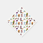 かわいいハロウィーンキャラクター スタンダードカクテルナプキン (角)