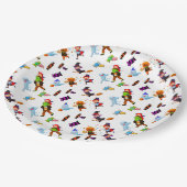 かわいいハロウィーンキャラクター ペーパープレート (アングル)