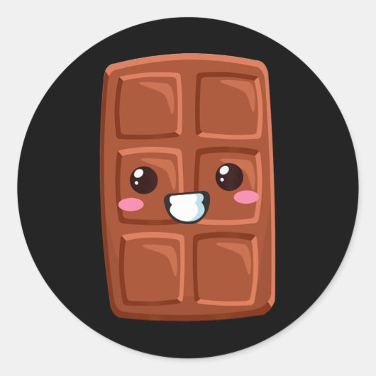 かわいいハロウィーングループコスチュームパーティーズモーレスチョコ ラウンドシール (正面)