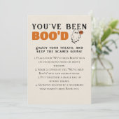 かわいいハロウィーンゲームブー隣人ゲームカード 招待状 (スタンド正面)