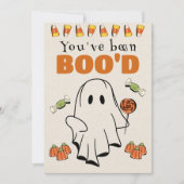 かわいいハロウィーンゲームブー隣人ゲームカード 招待状 (正面)